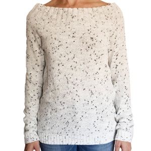 Hinge Chenille Boatneck Sweater - White, XS
